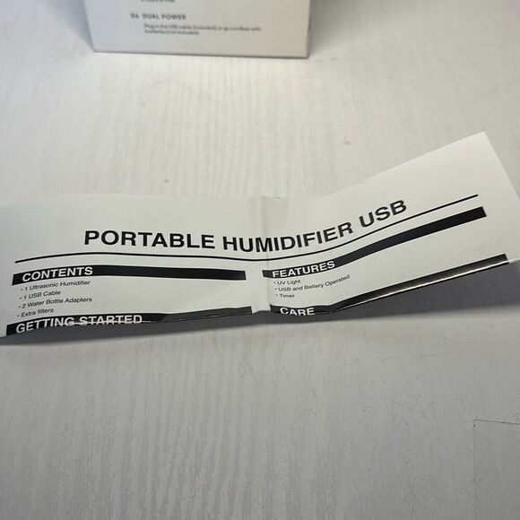Sharper Image Travel Humidifier Cool Mist UV Light Portable - Picture 3 of 9